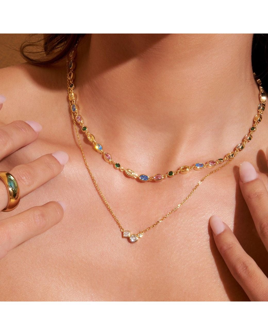 ARMS OF EVE Metallic Isadora Gold Necklace