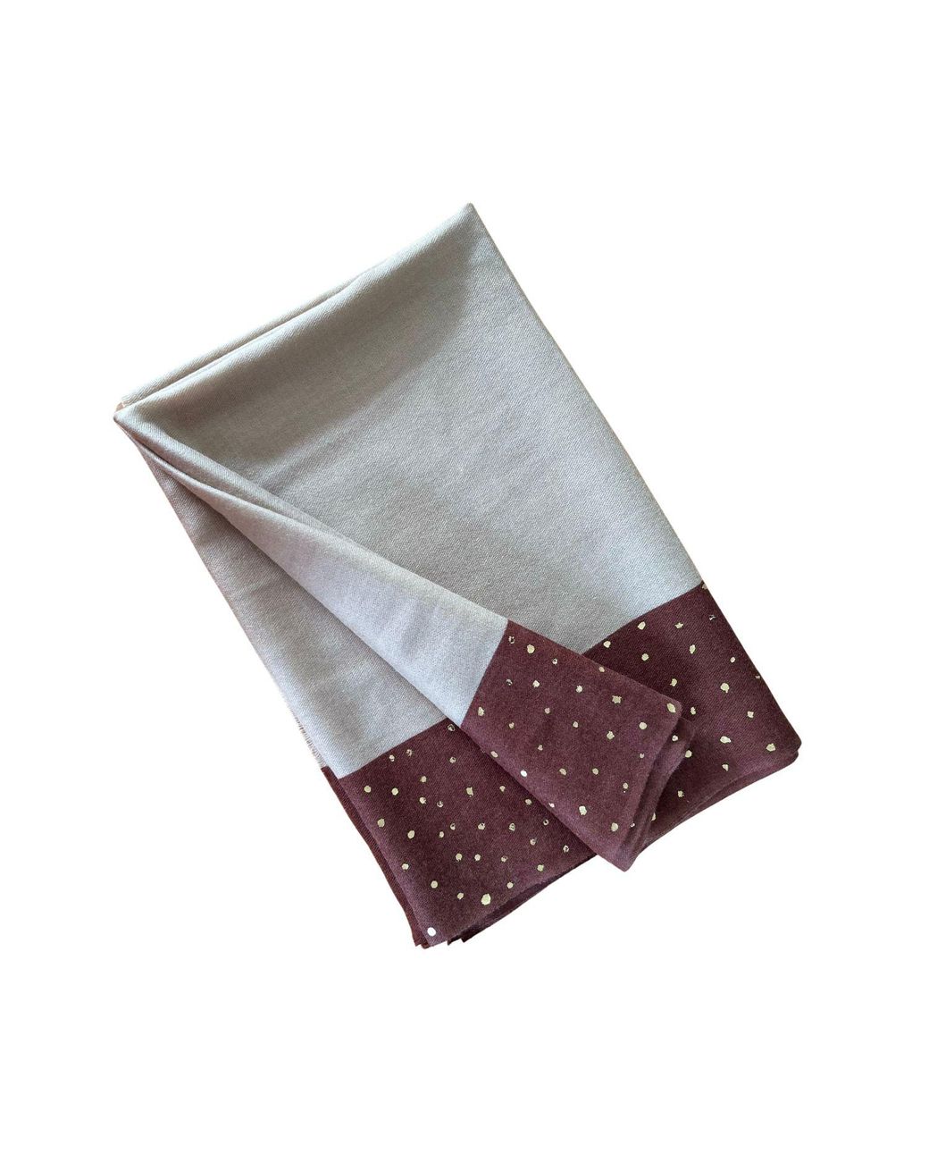 Heritagemoda Brown Neutrals And Reddish Wool Silk Scarf With Shimmer Effect