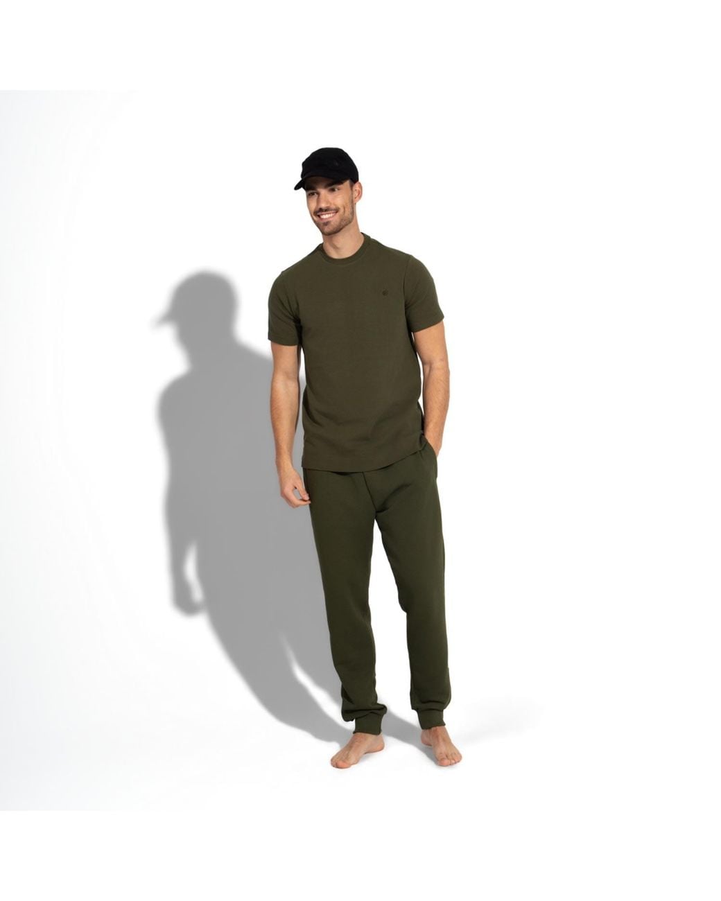 Maison Tangerine Green Premium Cotton Zip-Up Hoodie & Joggers Tracksuit Set Khaki For
