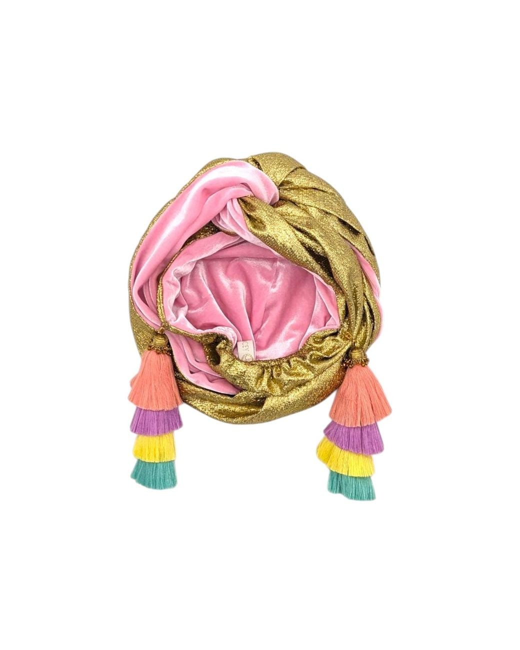 Julia Clancey Metallic Snazzy Fondant Swinglette Velour Turban