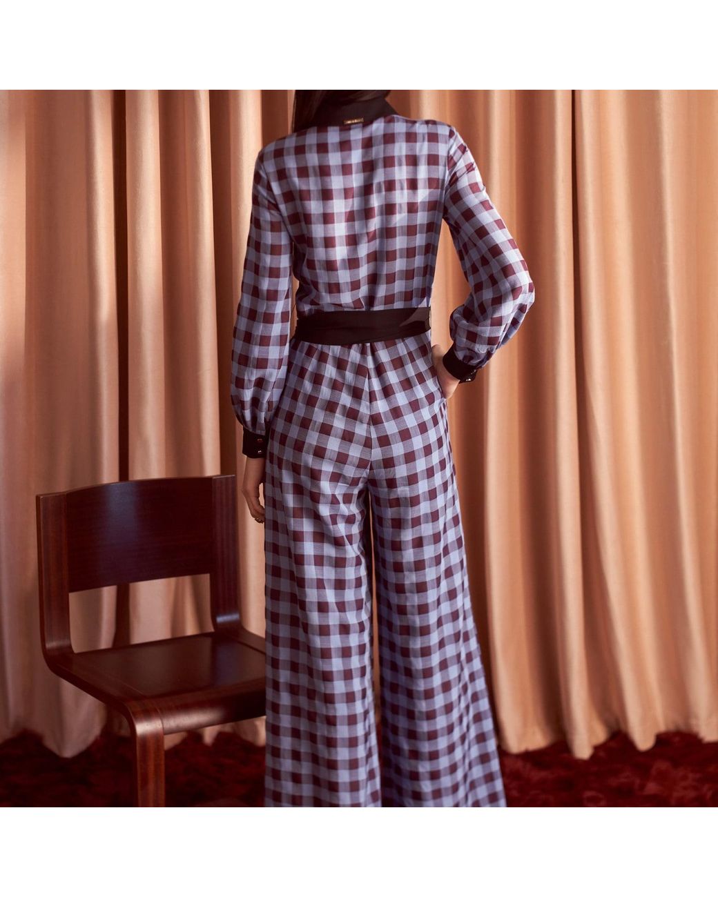 Emma Wallace Blue Furle Jumpsuit
