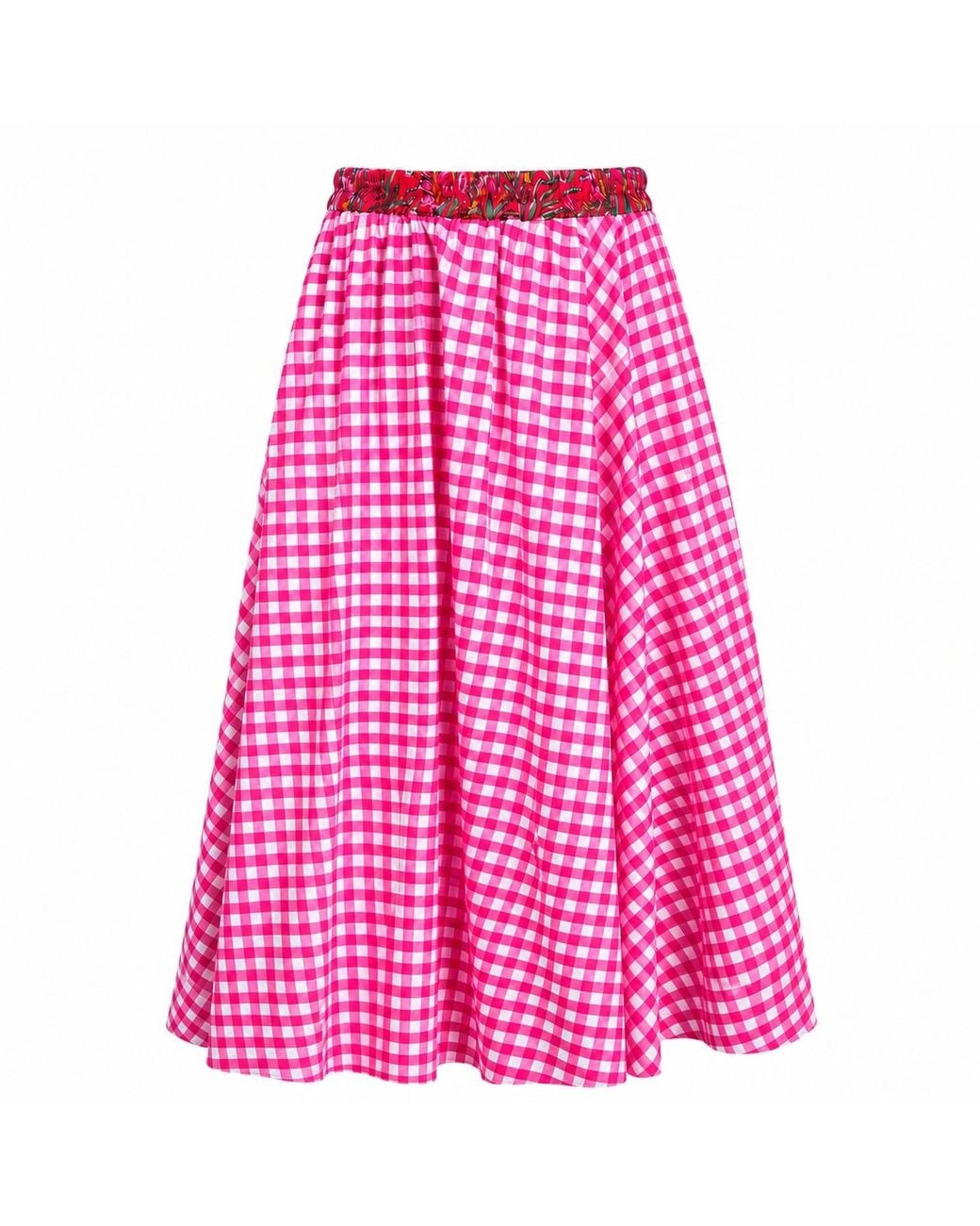 IZABELA MANDOIU Pink Midi Skirt Crafted