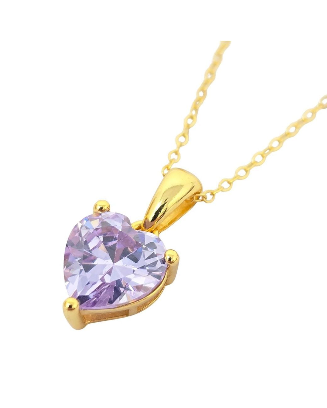 Sophelia Multicolor Alexandrite June Birthstone Love Heart Pendant Necklace