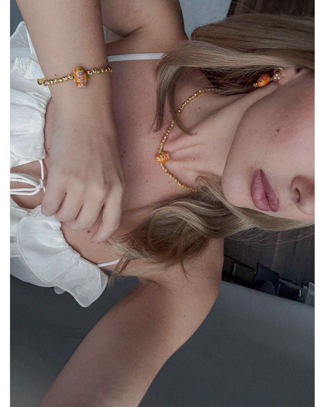 Amber Sceats Metallic Azurefin Fish Necklace