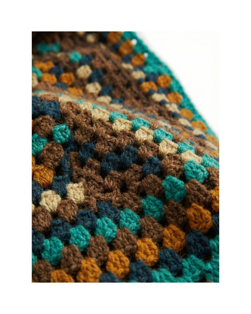 Ana Chic Black Rust And Granny Square Handmade Crochet Jumper