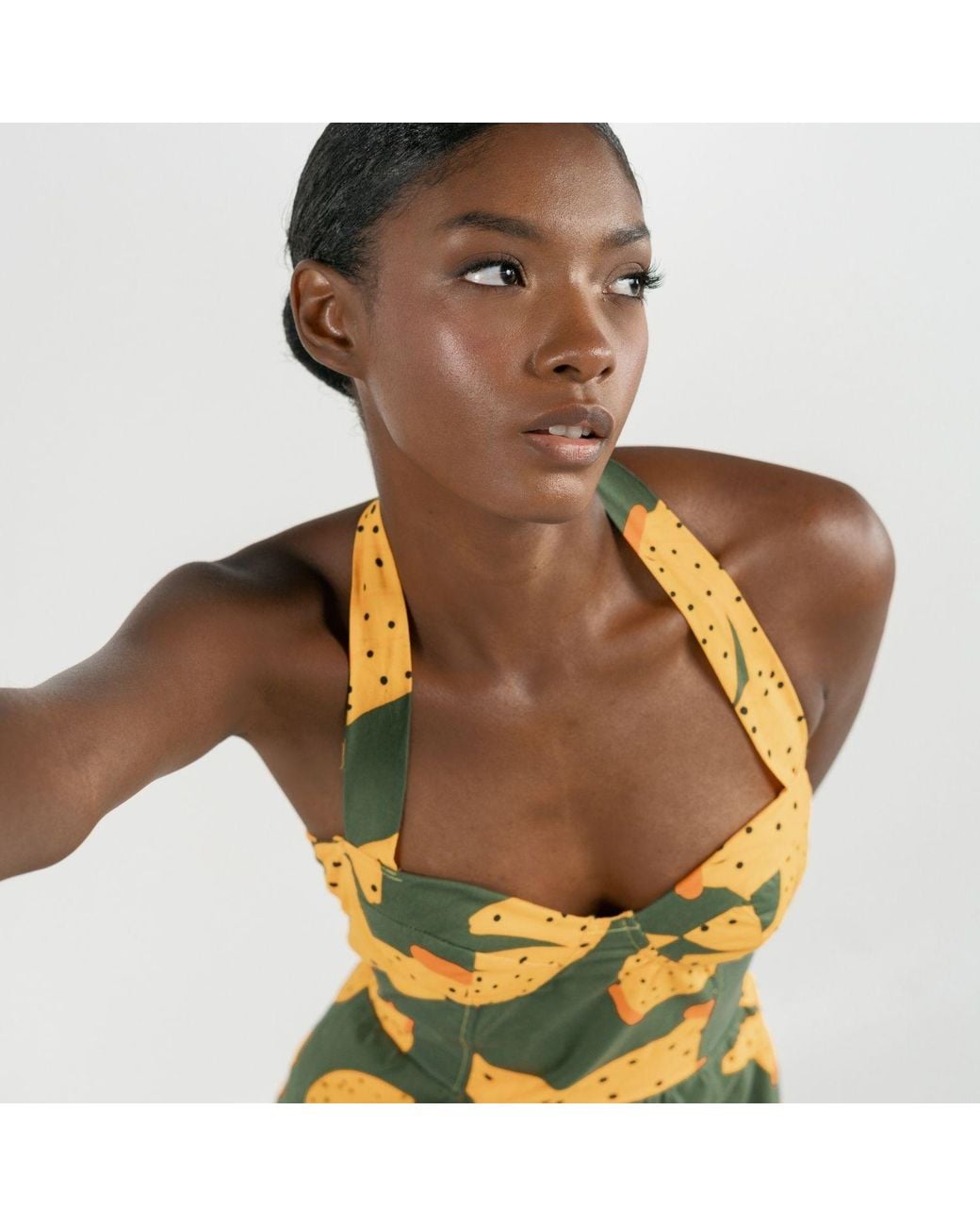 Pineapples Don't Have Sleeves Yellow Señorita Banana Dress