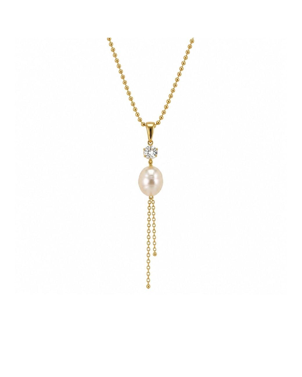 Lalinde Metallic Atlantis Pearl Necklace