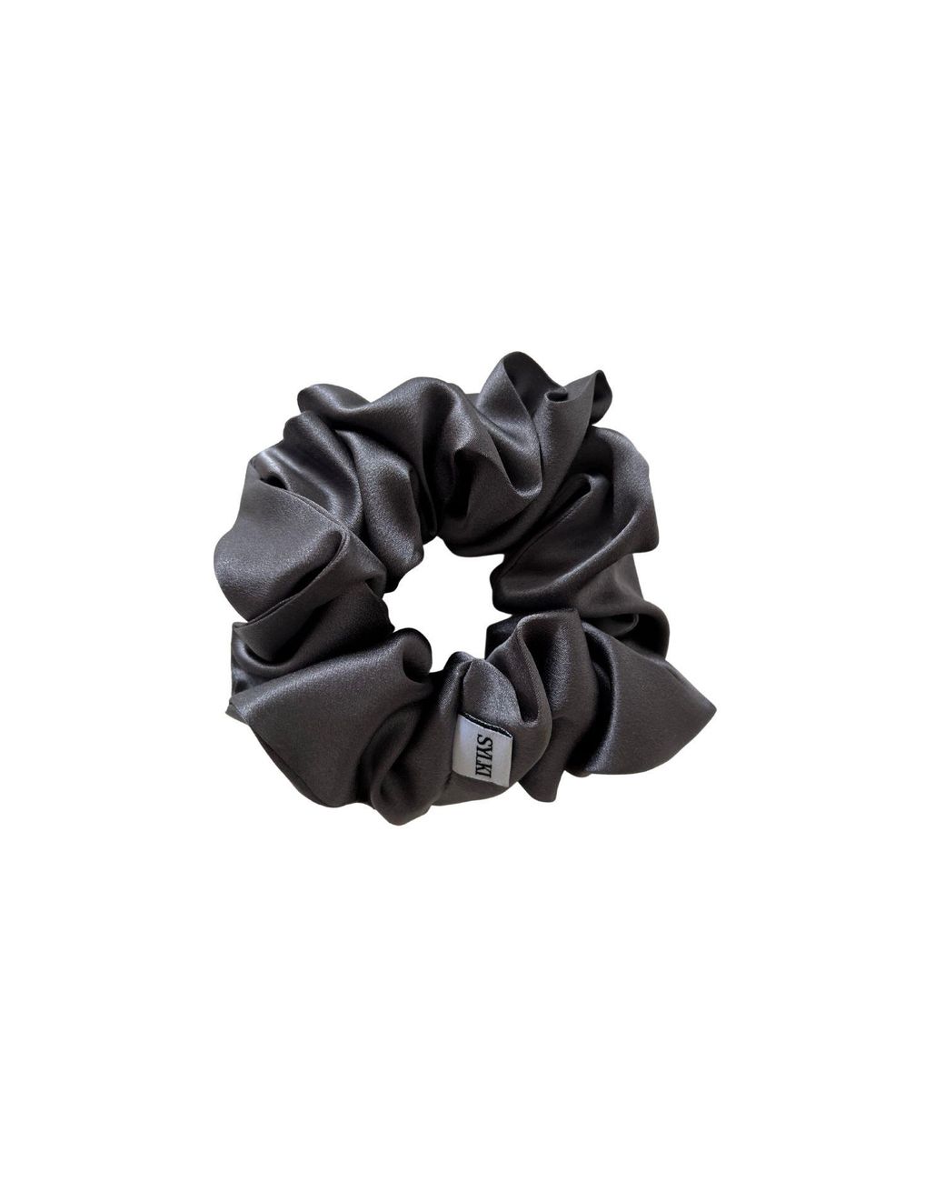 Sylk Black Silk Scrunchie