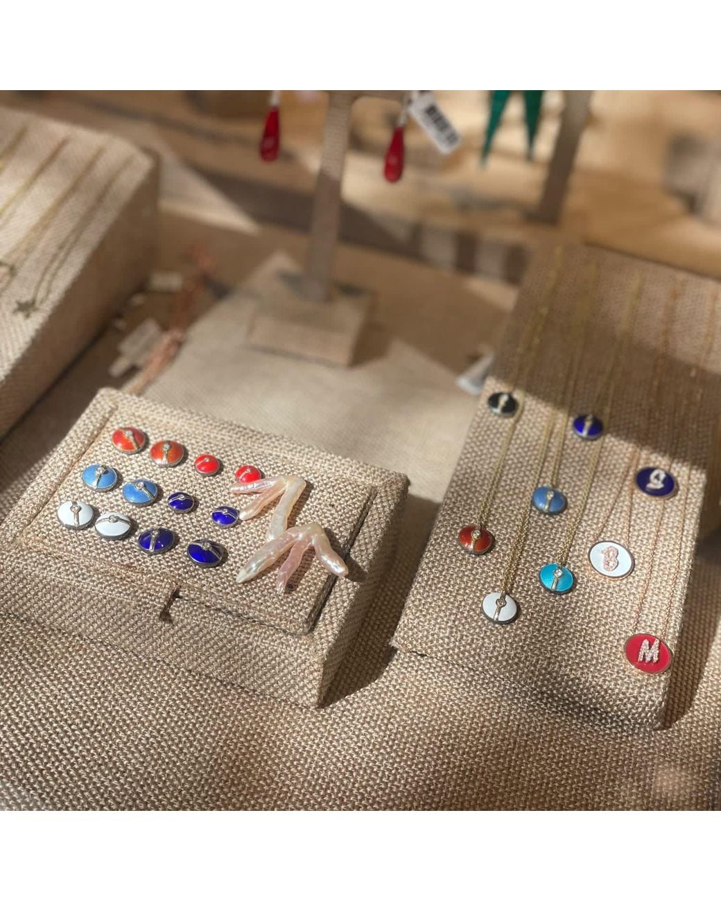 Ecce | Artisan Diamonds Metallic Enamelled Mini Diamond Buttons 14K Solid Necklace