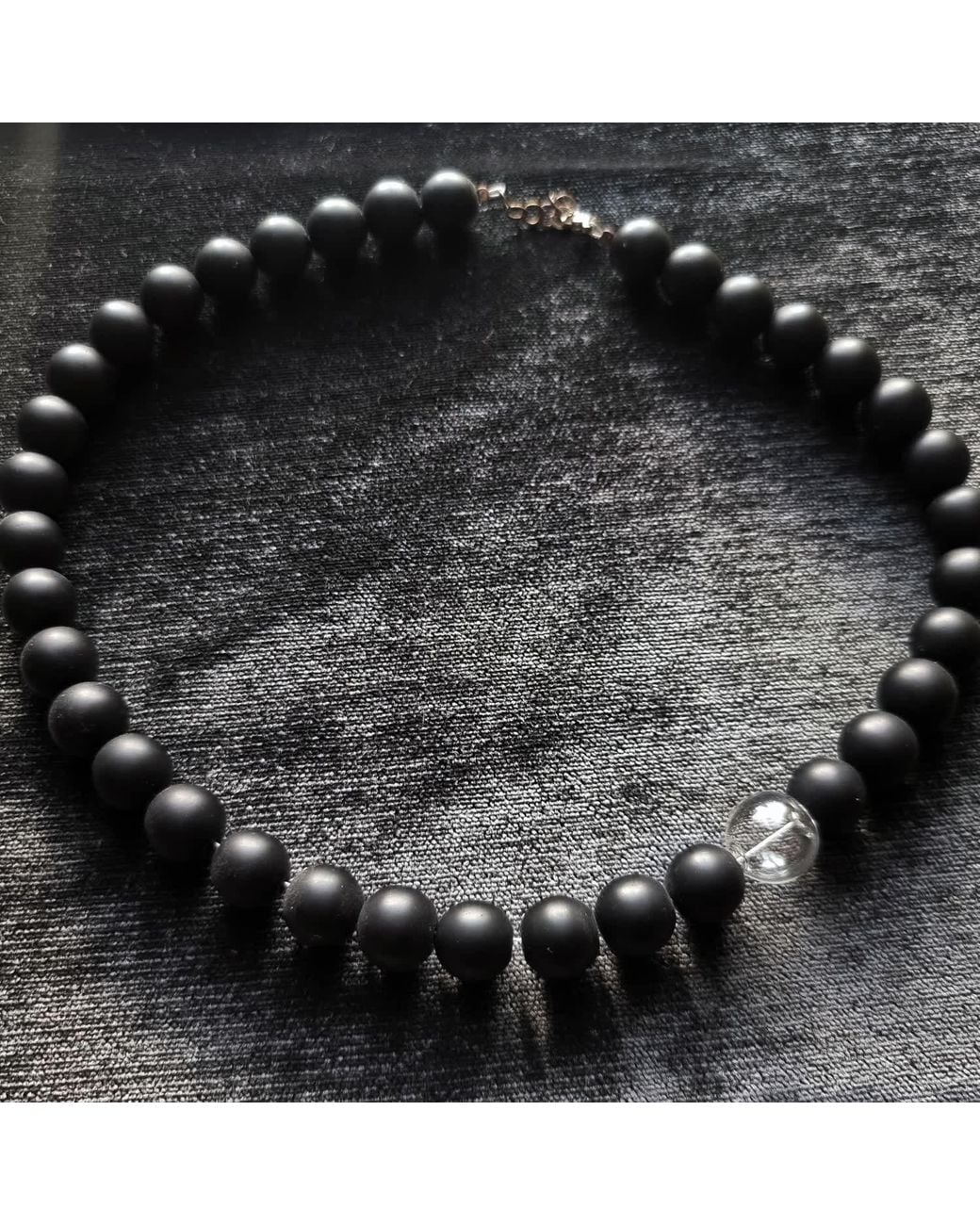 Laura Daili Blue Neutrals Timeless Pearl Glass Necklace