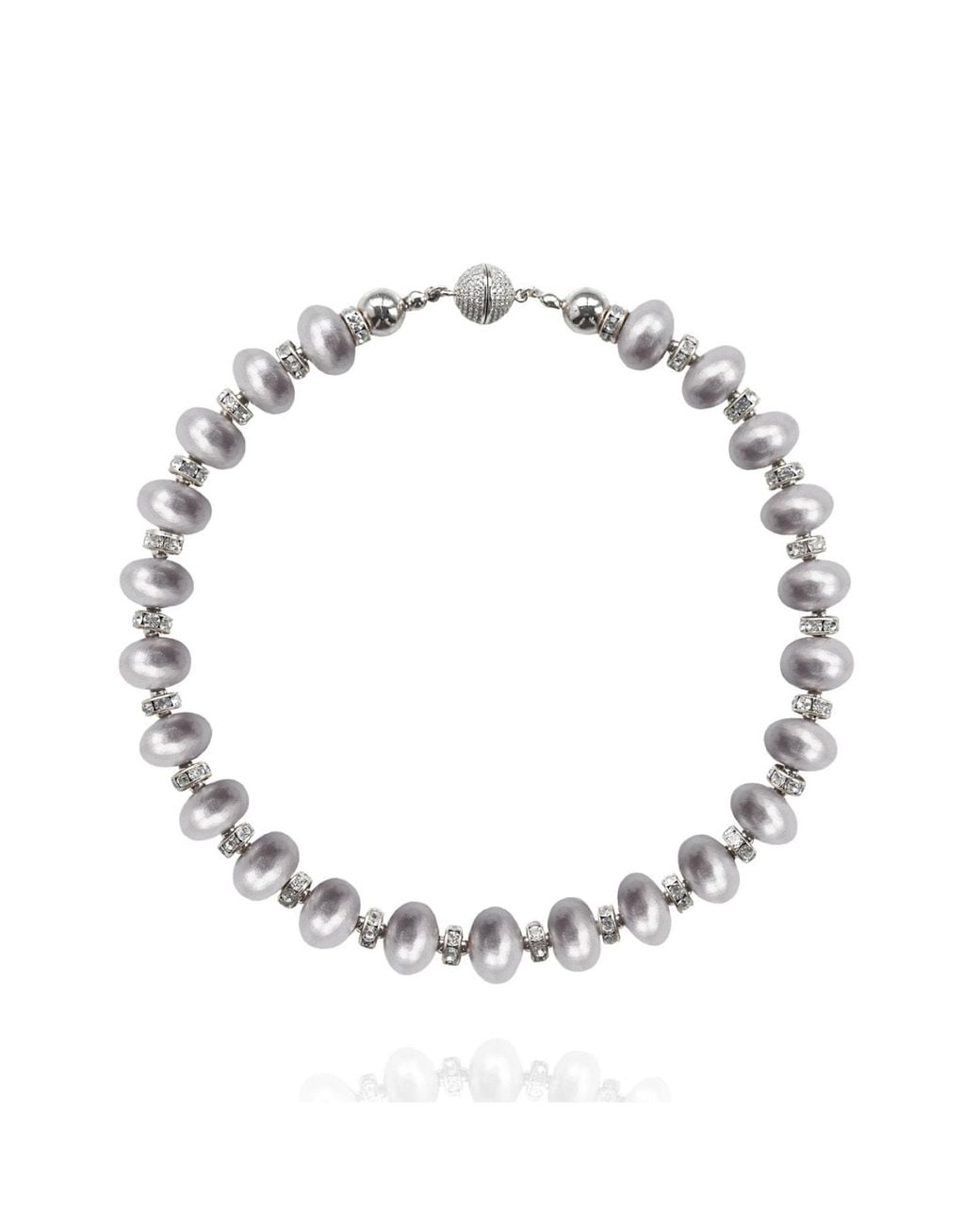 Saule Label Metallic Mika Necklace