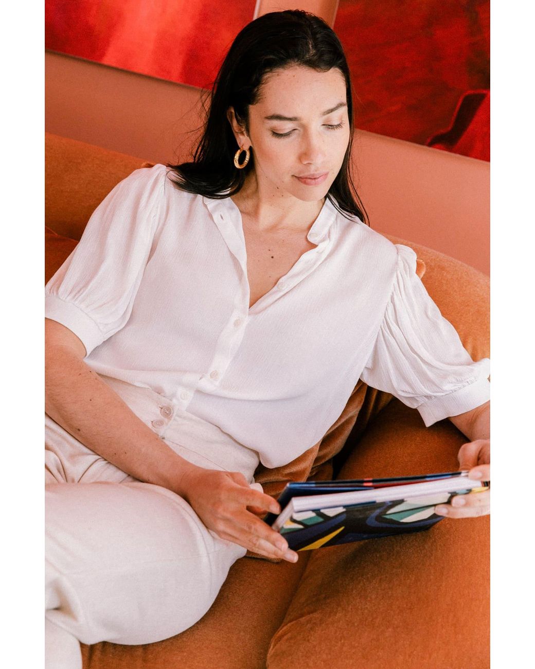 AVANI Apparel White Magnolia Blouse