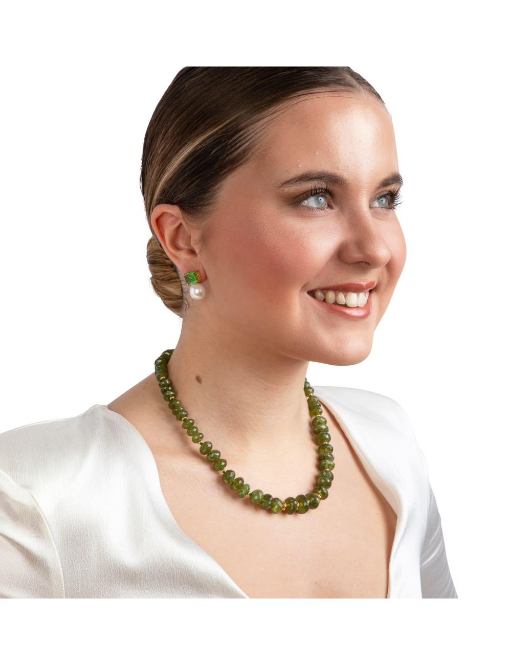 Bounkit Green Sixtine Studs Post Butterfly