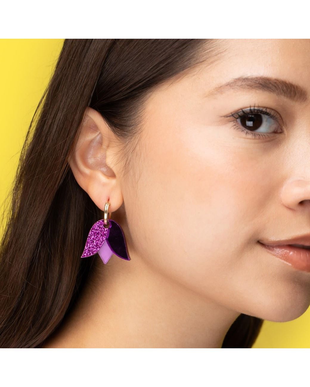By Chavelli Red Tulip Earrings