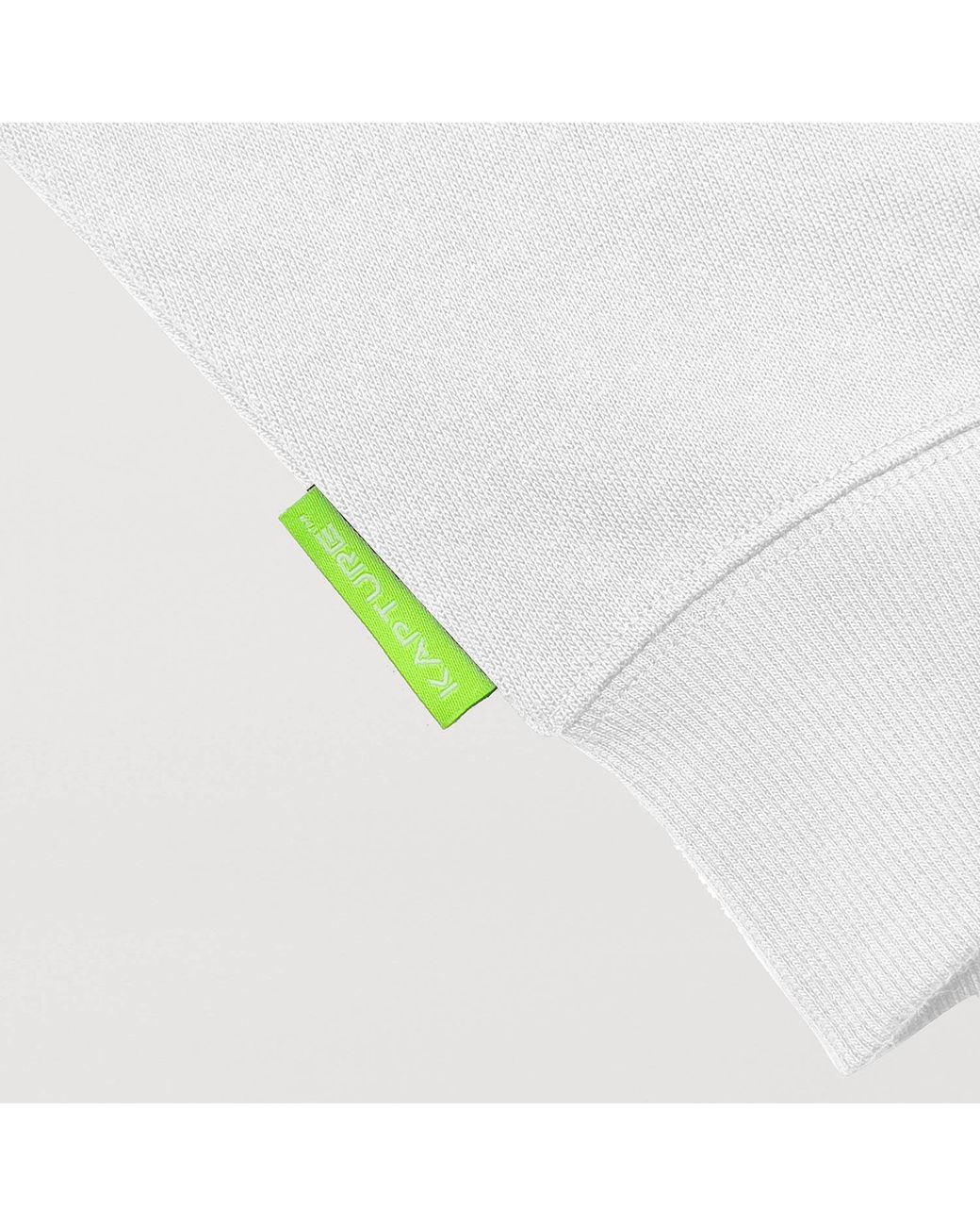 Kapture White Travel Logo-Print Cropped Hoodie