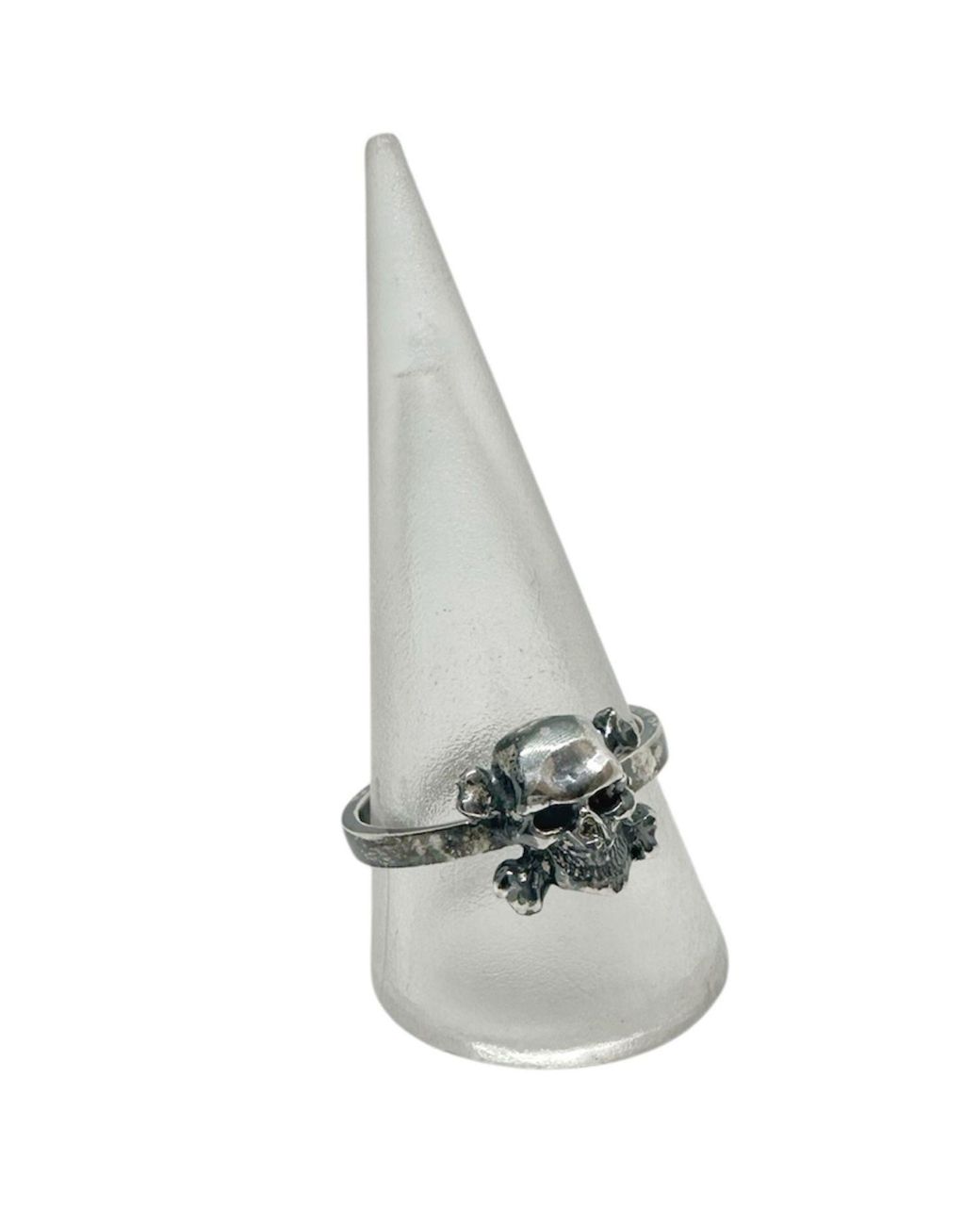 Tg-Jewellery by Tamara Gervasio Green Skull Band Ring – Handcrafted Sterling, Recycled for men