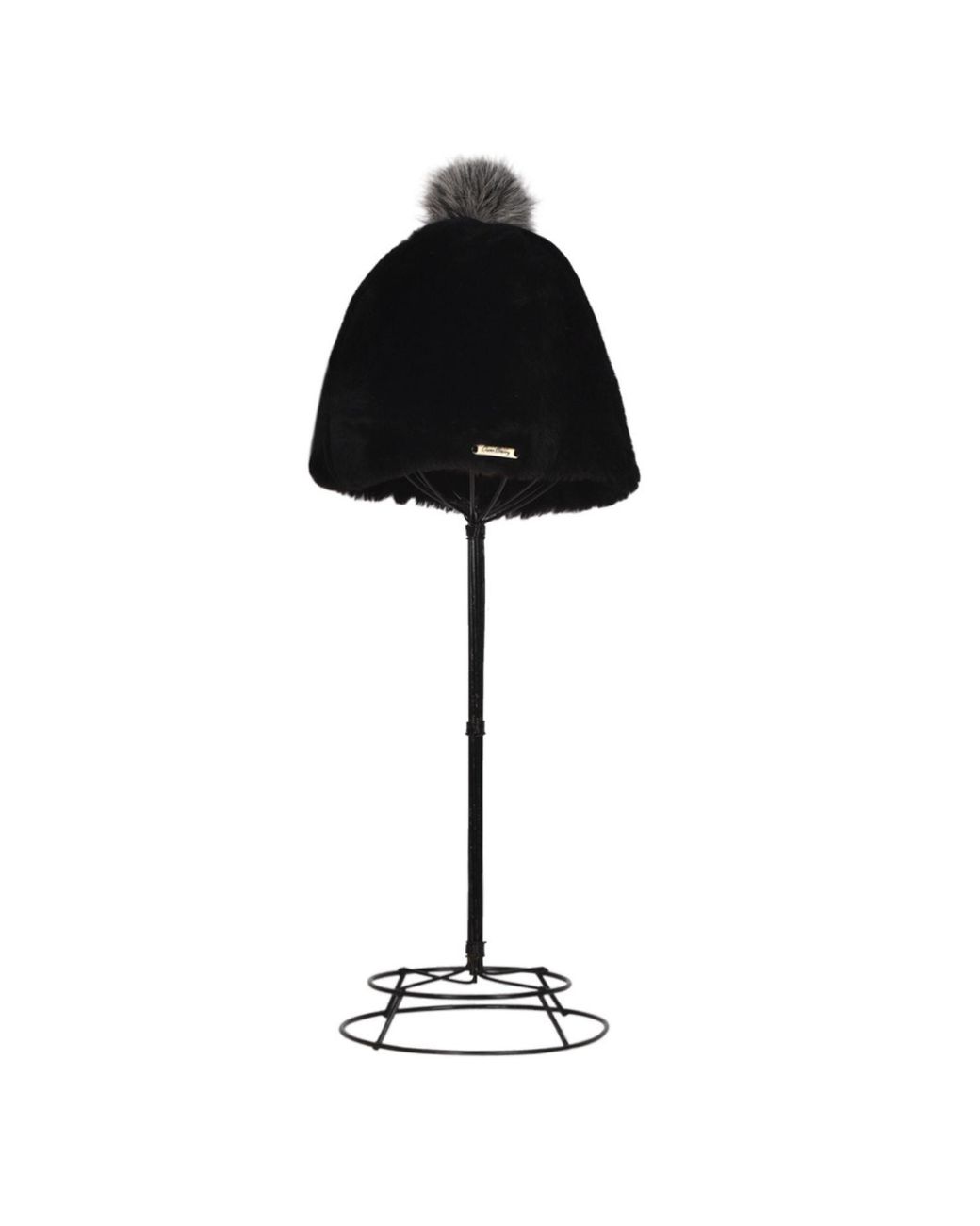 Owen Barry Black Toscana Beanie Hat With Pom