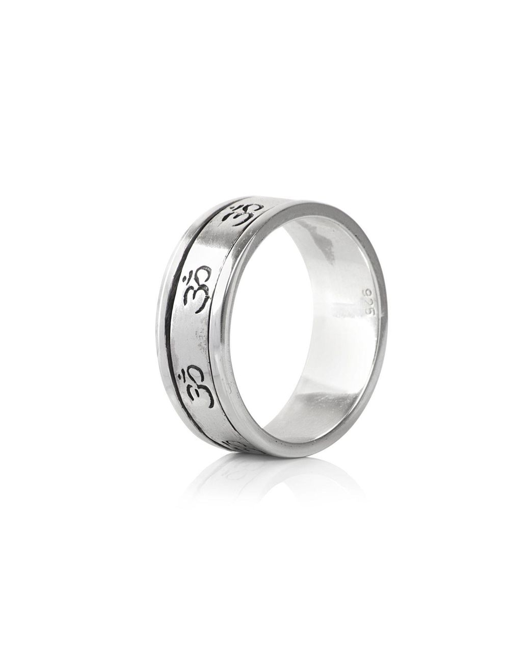 The Jewellery Store London Metallic Spinner Om Band Ring