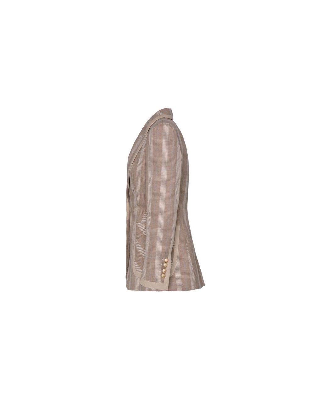 The Extreme Collection Natural Neutrals Camel Linen Tailored Blazer