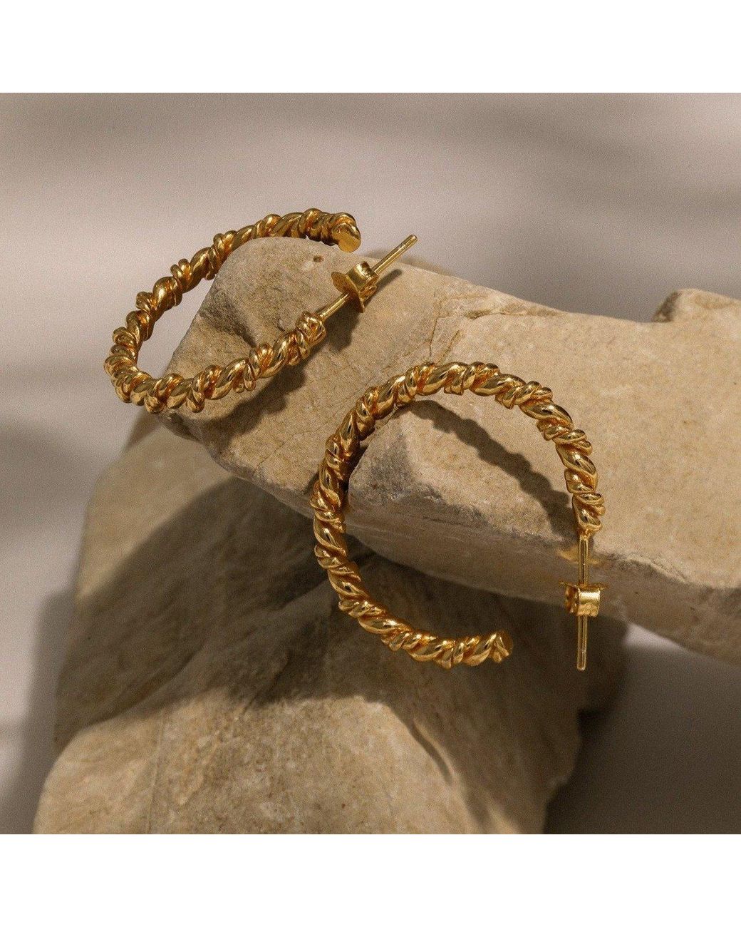 Lait & Lune Metallic Isla Hoop Earrings