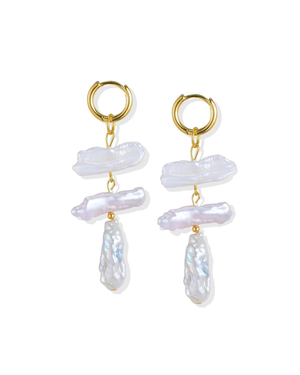 Lait & Lune Metallic Toccata Pearl Earrings