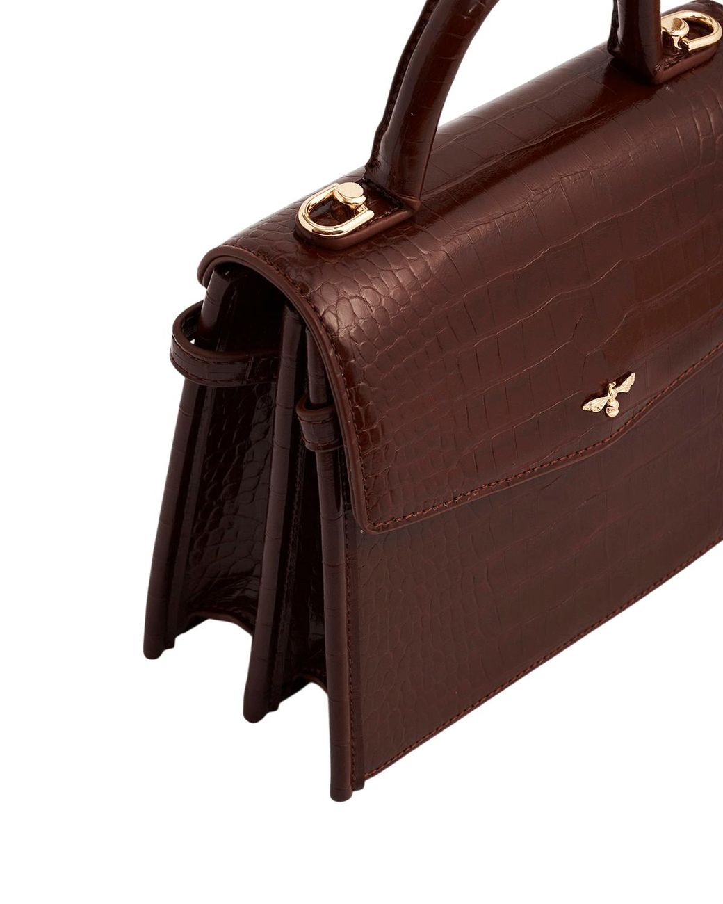 Fable England Red Eliza Small Top Handle Bag