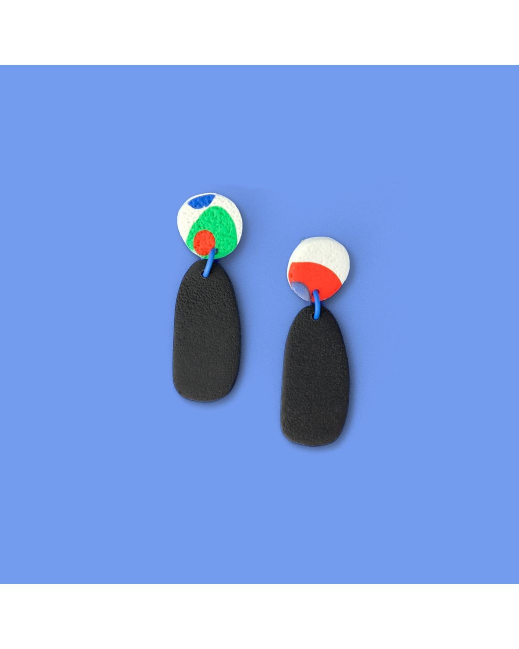 By Chavelli Multicolor Miro Abstract Drop Earrings