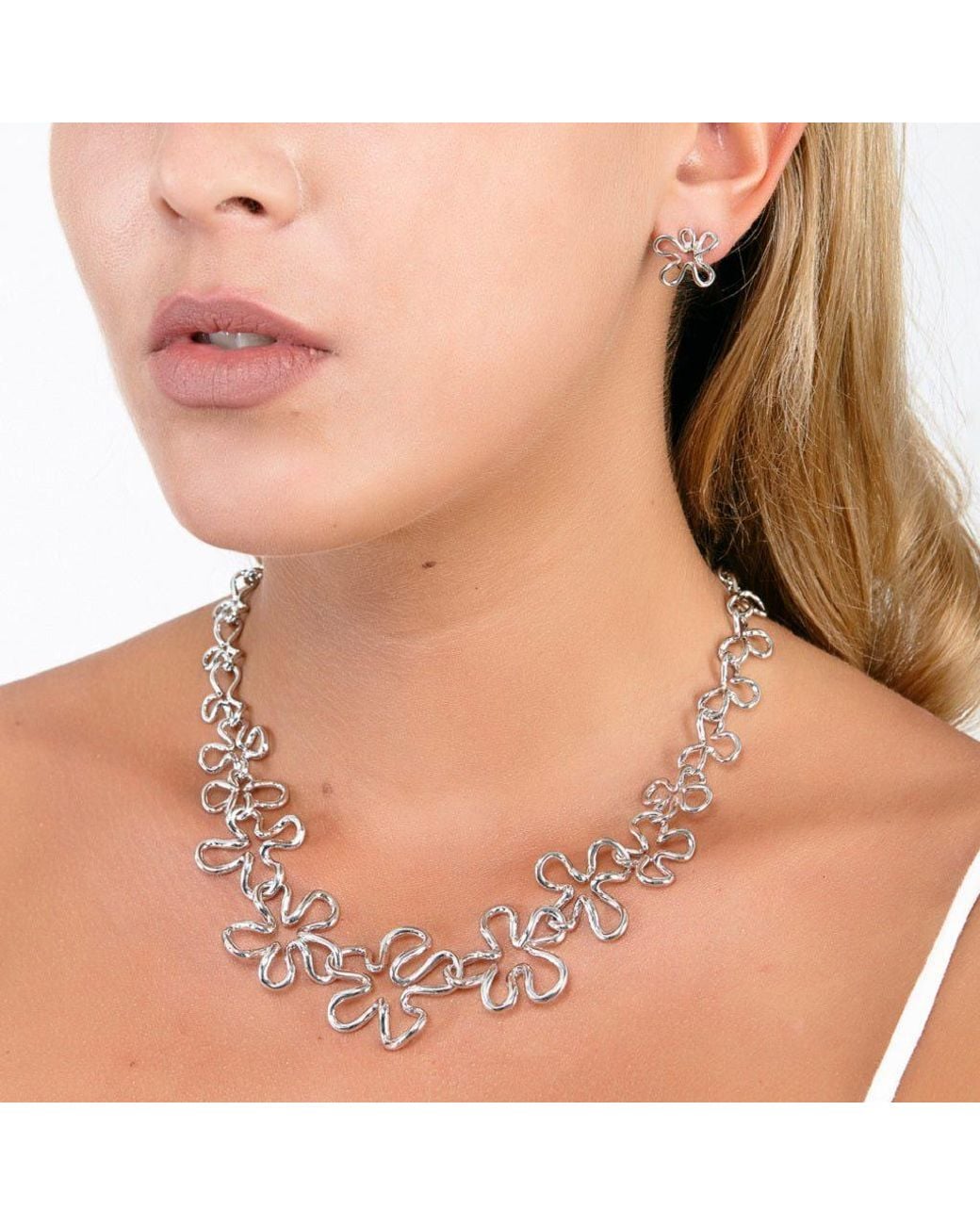 Lucy Quartermaine Metallic Open Splash Necklace