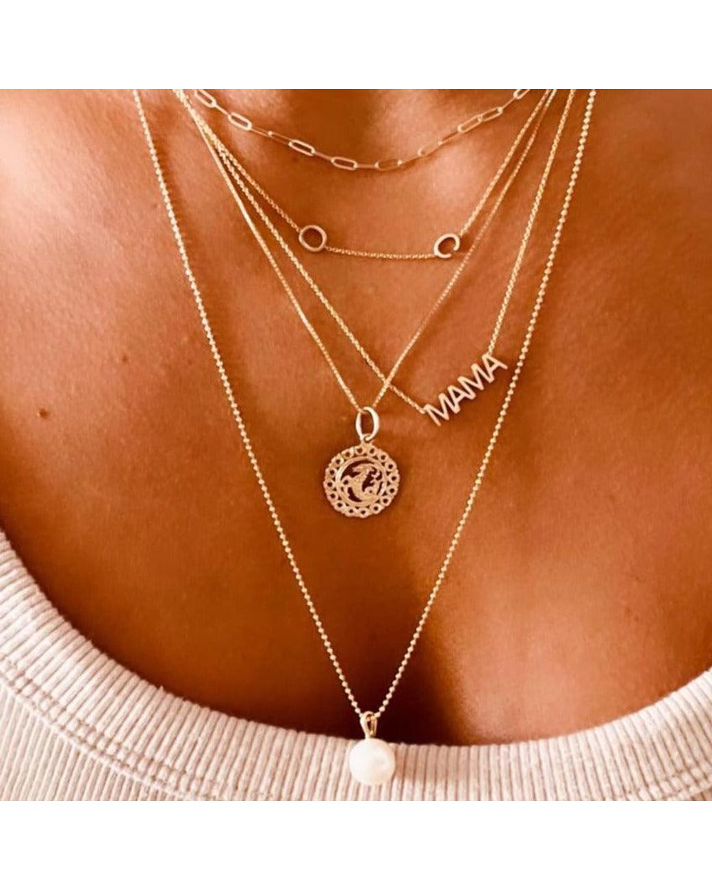 Maya Brenner Metallic Zodiac Necklace