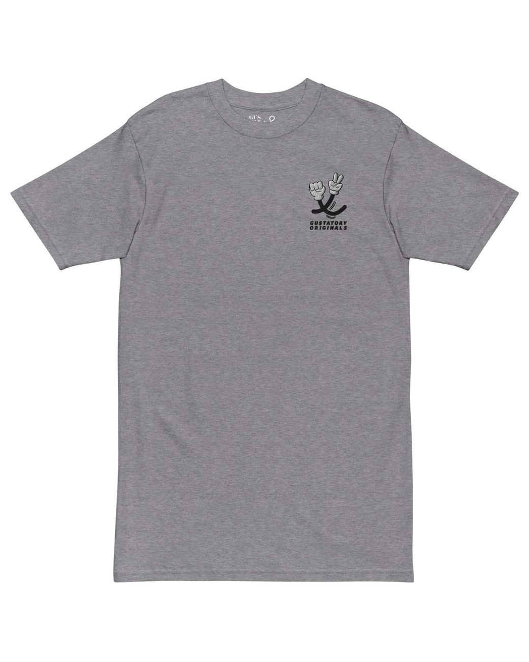 Anchor and Crew Gray Heather Gustatory Originals Sustainability Crisis Heavy Cotton Embroidered T-Shirt