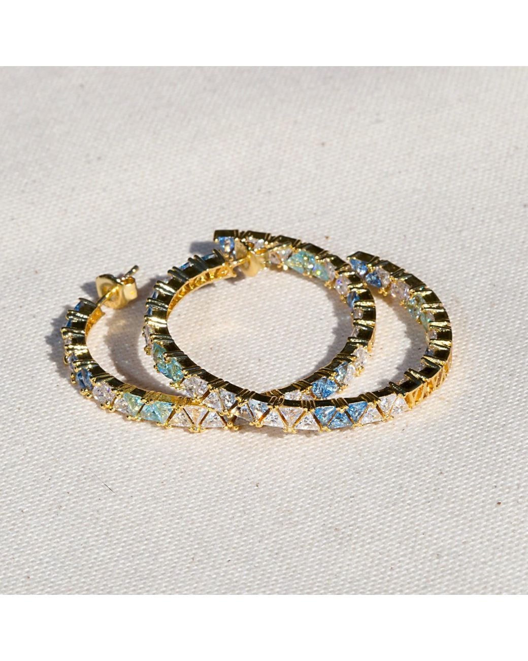 Native Gem Metallic Maré Hoop Earrings