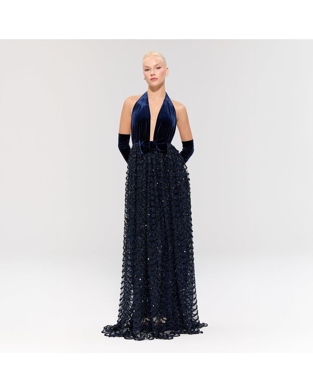Nur Karaata Blue Crownlight Gown