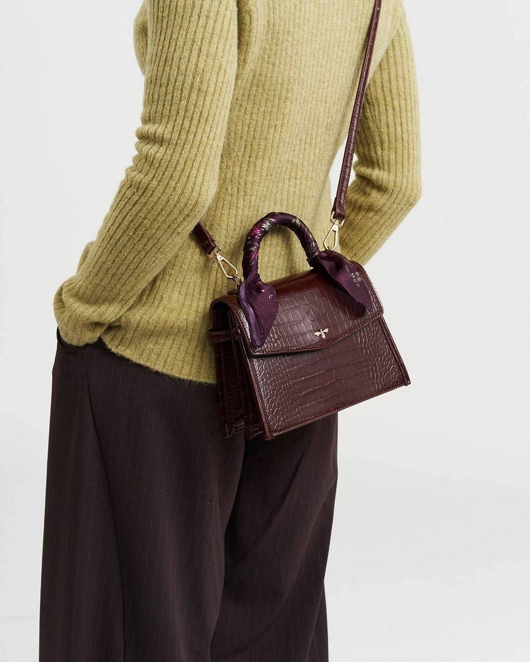 Fable England Red Eliza Small Top Handle Bag