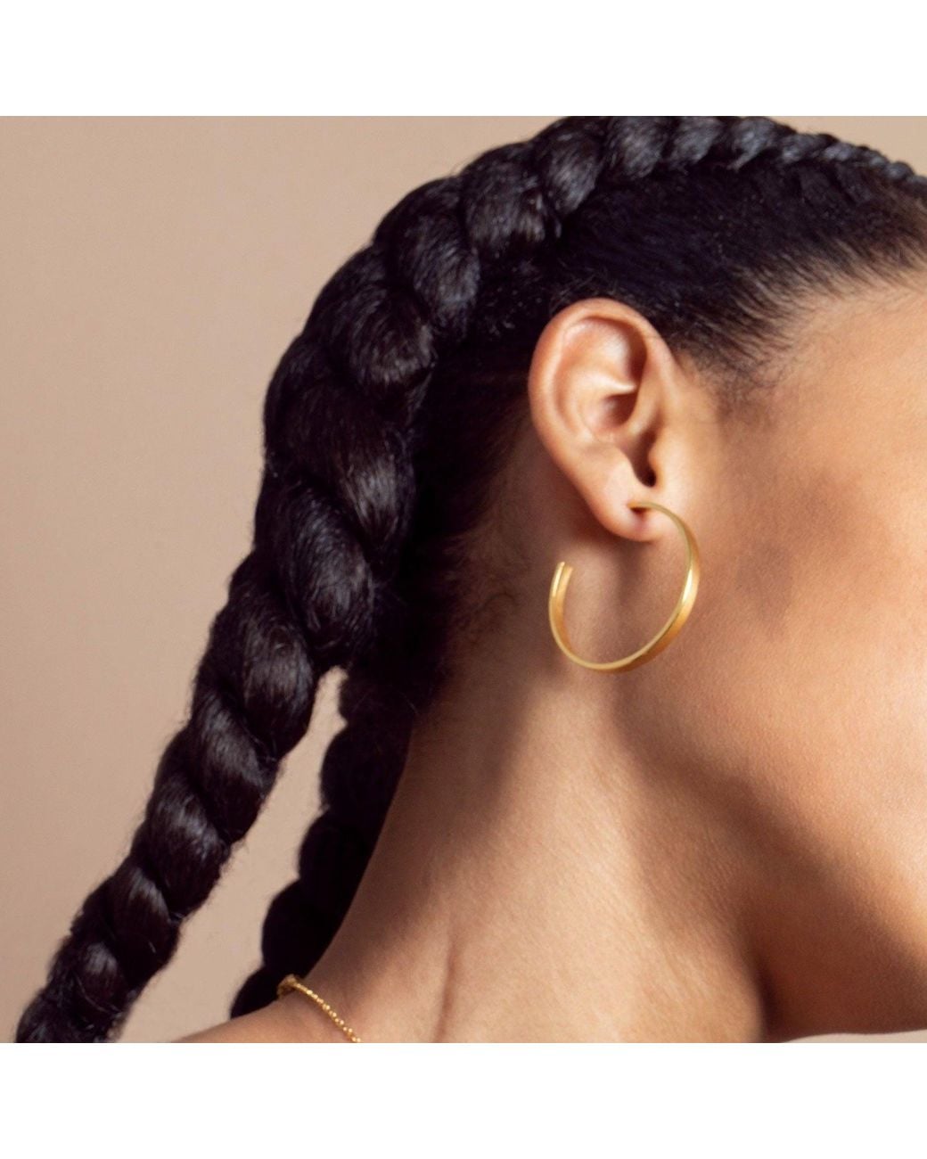 Cier Metallic Classic Hoop Earrings