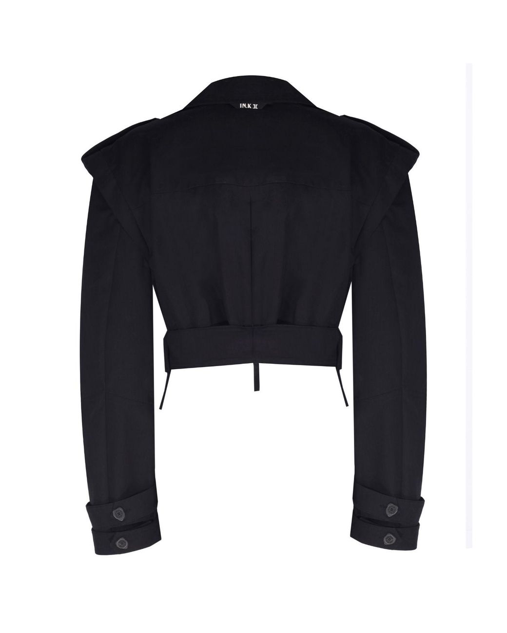 In.k Ii Black Convertible Relaxed Fit Trenchcoat for men
