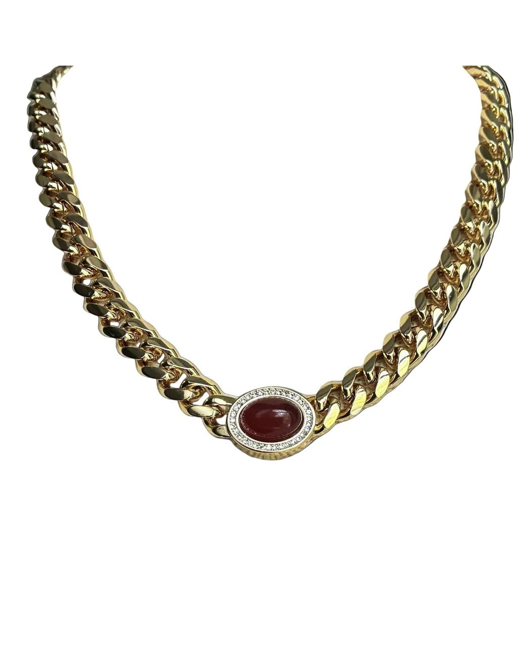Laura Gray Metallic Harlow Curb Chain Carnelian, Lapis & Aventurine