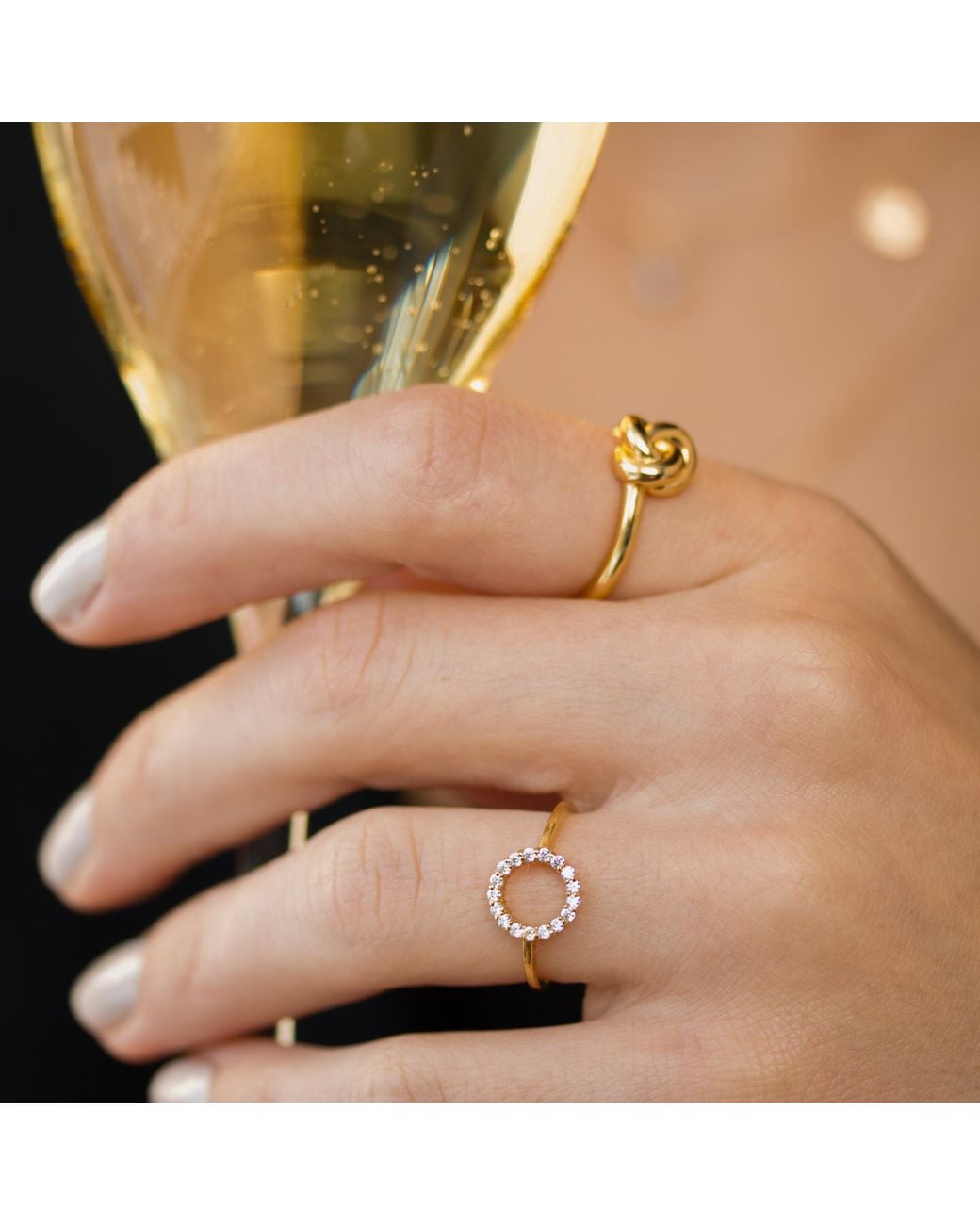 With Love Darling Metallic Circle Ring