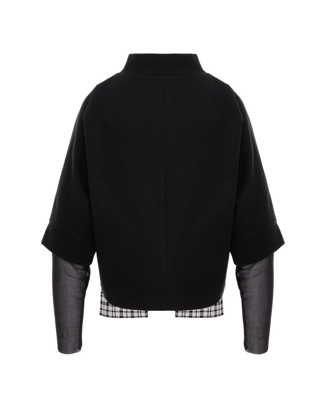 Larisa Dragna Black Midnight Tee Contrast Blouse