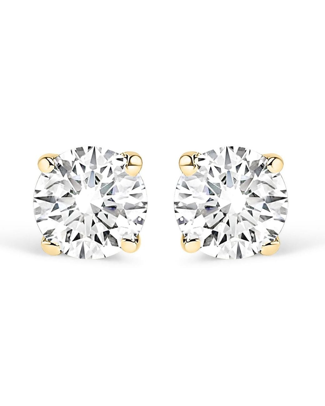 Haus of Brilliance Metallic 14K 1/2 Cttw Lab Grown Diamond Solitaire Stud Earrings