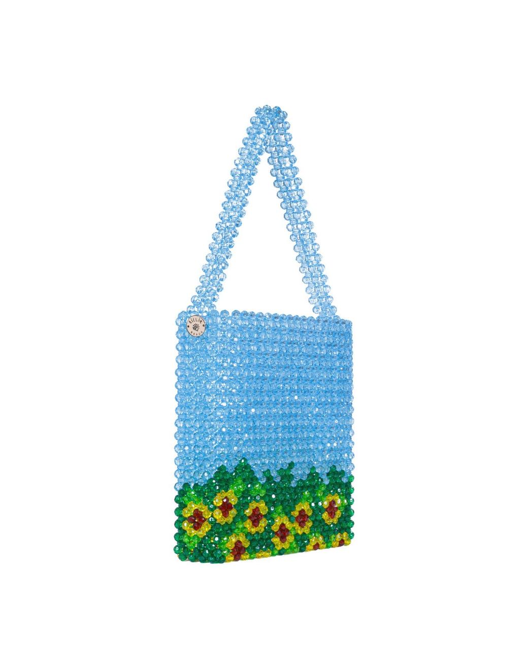 Tillie Beads Blue Sky Sunflower Detail And More Tote Bead Bag