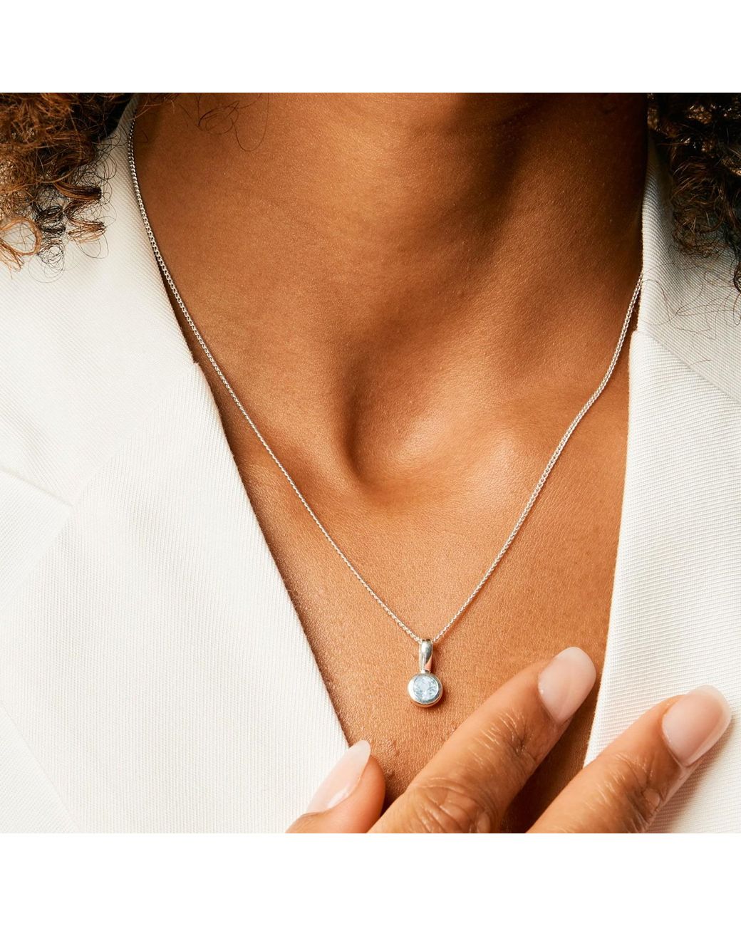 Charlotte's Web Jewellery Metallic March Birthstone Charm Necklace