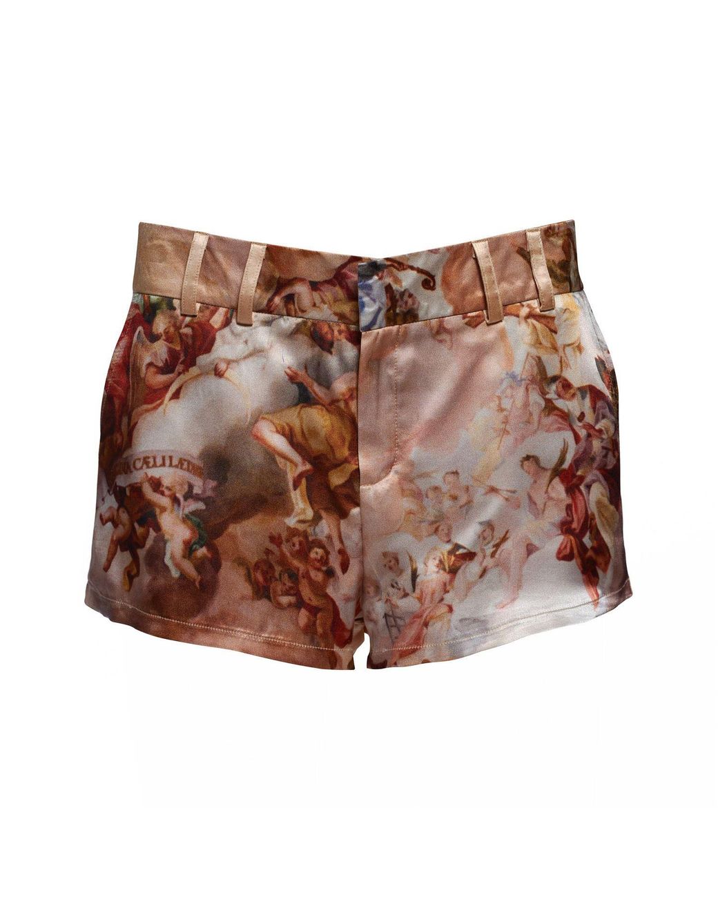 Hedare Brown Neutrals Vril Silk Shorts