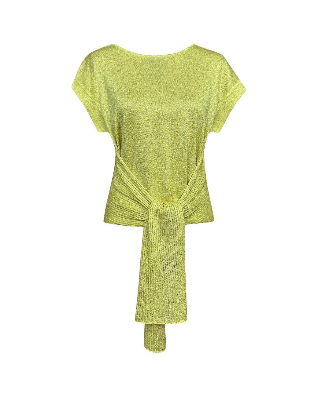 Perlavera Green Perry Apple Knitted Tank Top With Belt