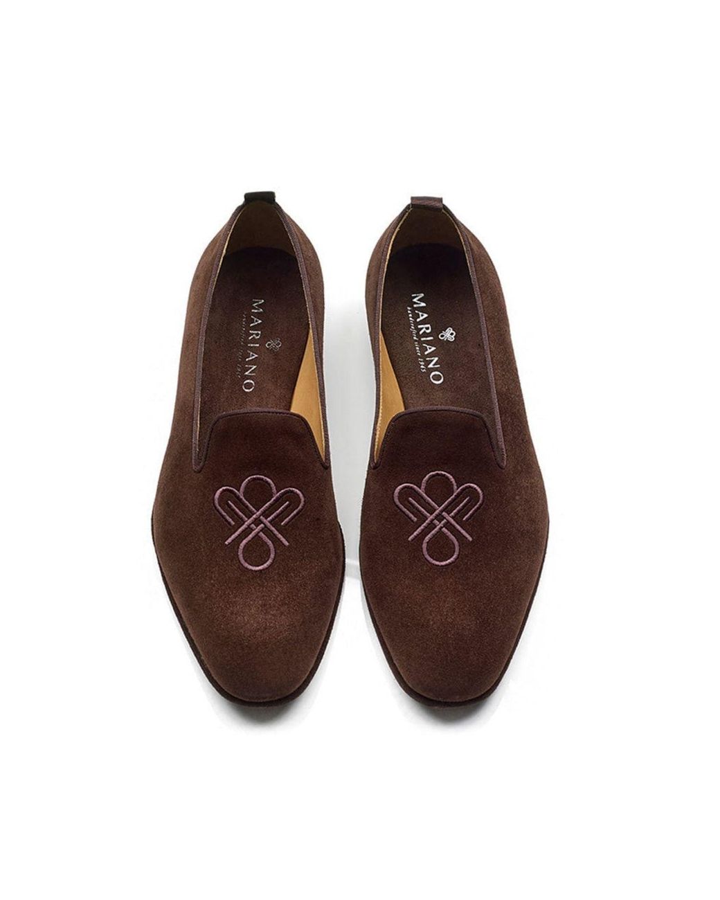Mariano Shoes Brown Suede Slipper for men