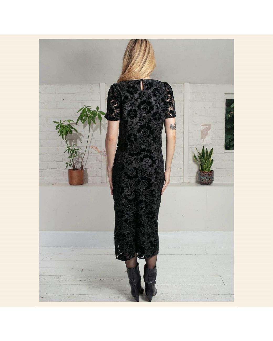 Nooki Design Black Corinne Lace Top