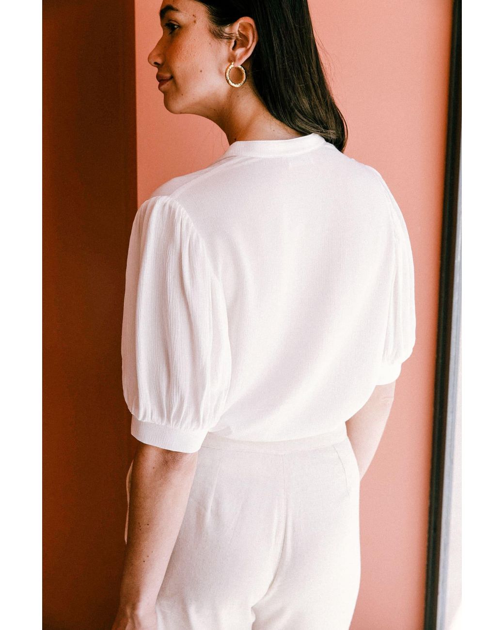 AVANI Apparel White Magnolia Blouse