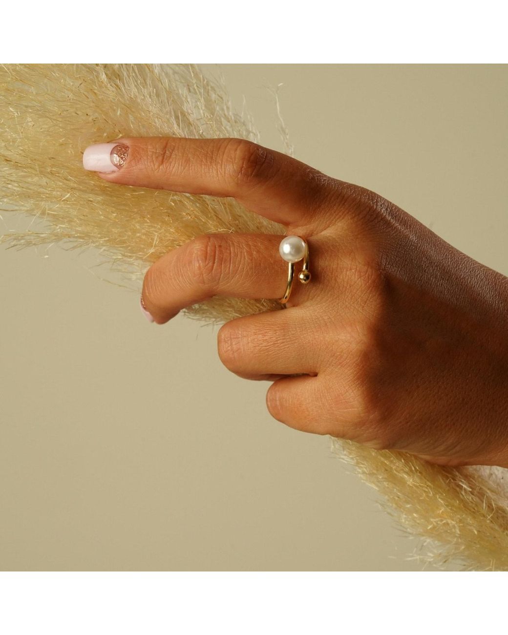 Saras Fine Jewellery Green Atousa Pearl Ring