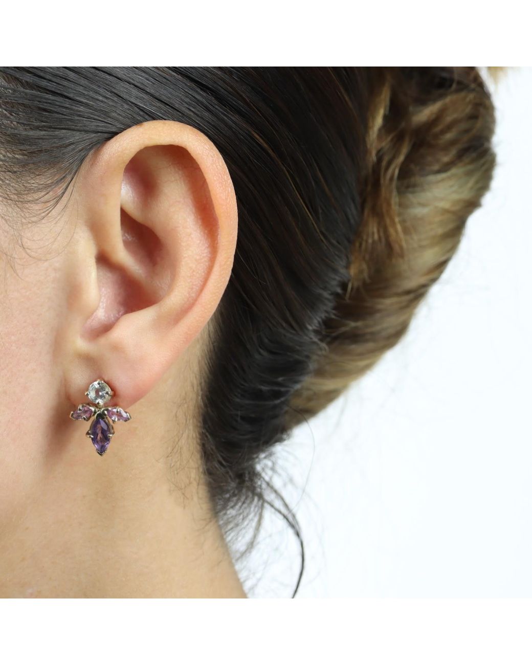 Gabriella Alicia Purple Blossoming Earrings