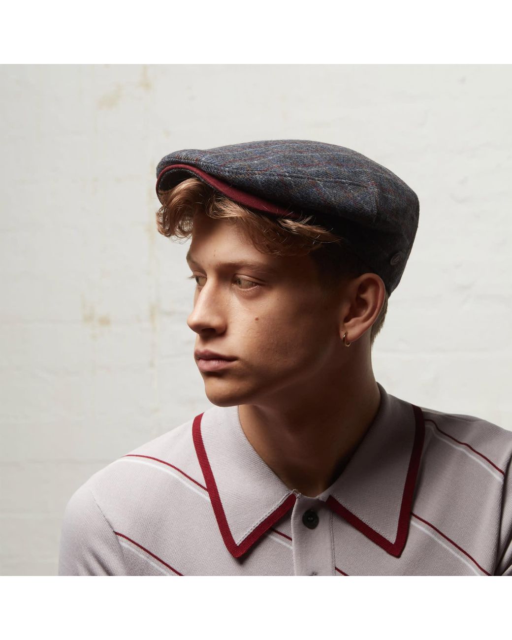 Dasmarca Hats Gray Tailor Ukrainian Tweed Wool Cap For for men