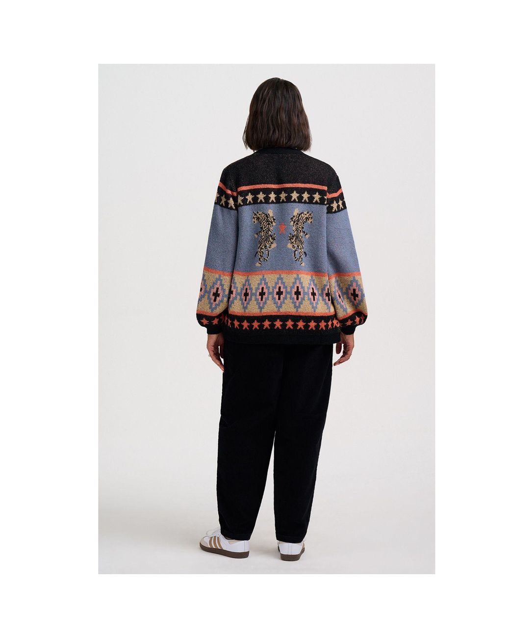 Sugarhill Black Yvette Cardigan Tigers